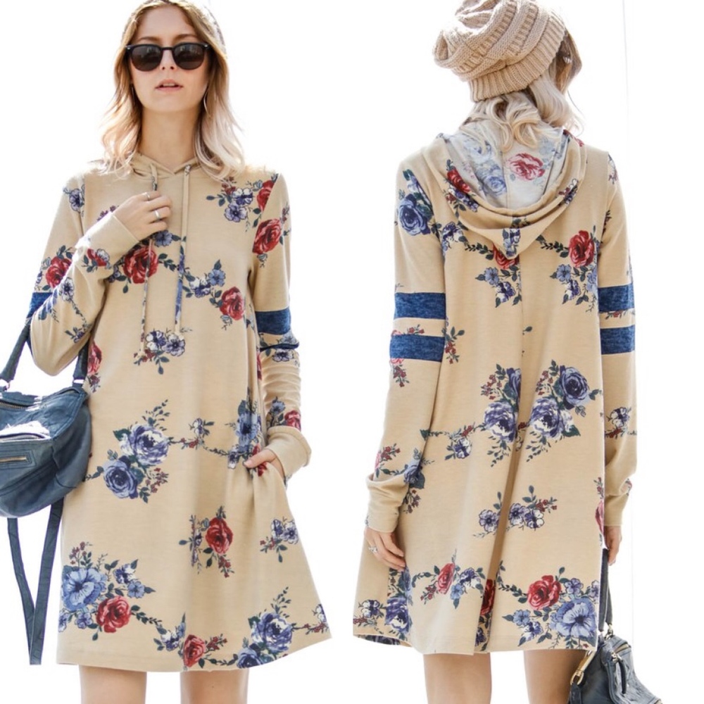 RYLEE Floral Print Dress - GREY - Picture 3 of 4